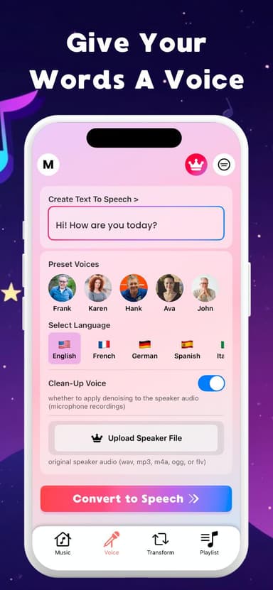 AI song generator interface with genre selection
